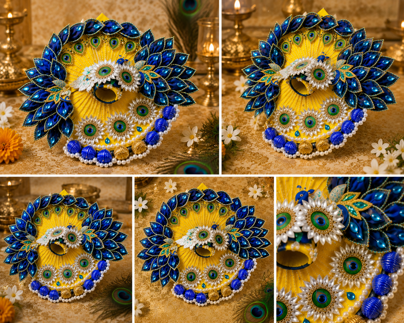 Premium Peacock Laddu Gopal Poshak with Designer Mukut
