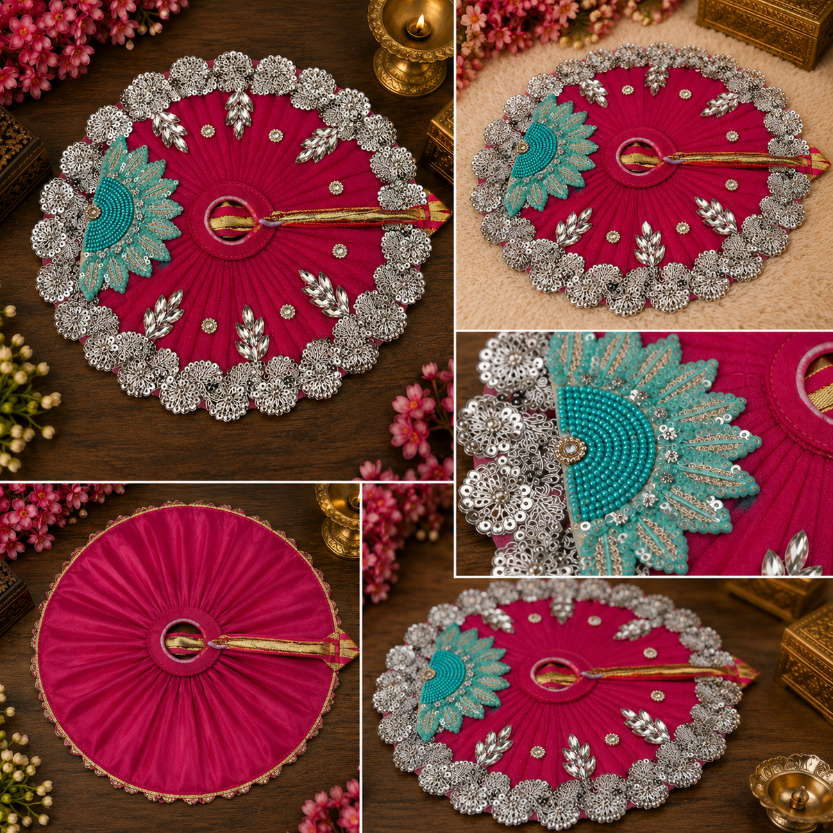 Laddu Gopal Ji Pink Designer Poshak