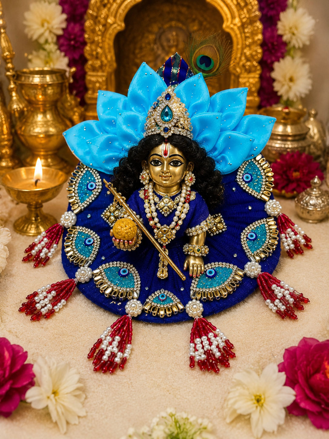 Royal Blue Laddu Gopal Poshak