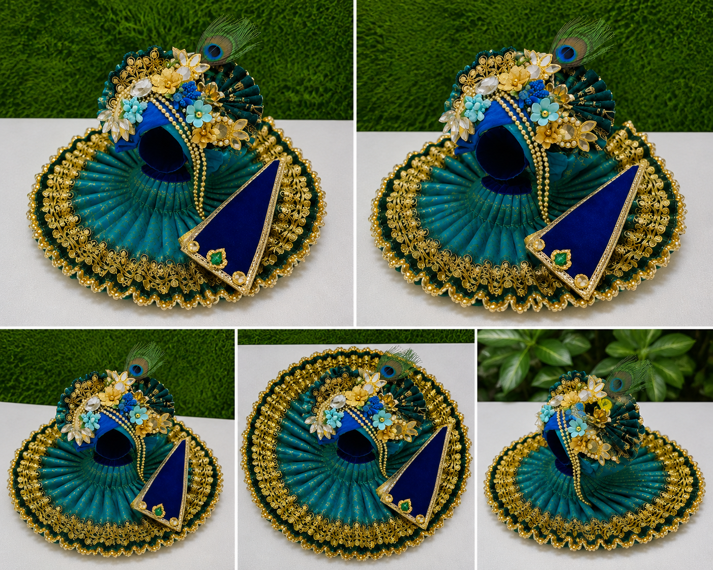Designer Handmade Laddu Gopal Poshak | Krishna Idol Dress Set
