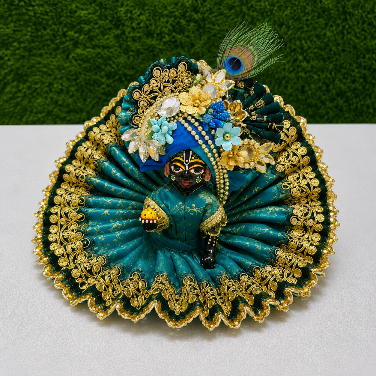 Designer Handmade Laddu Gopal Poshak | Krishna Idol Dress Set