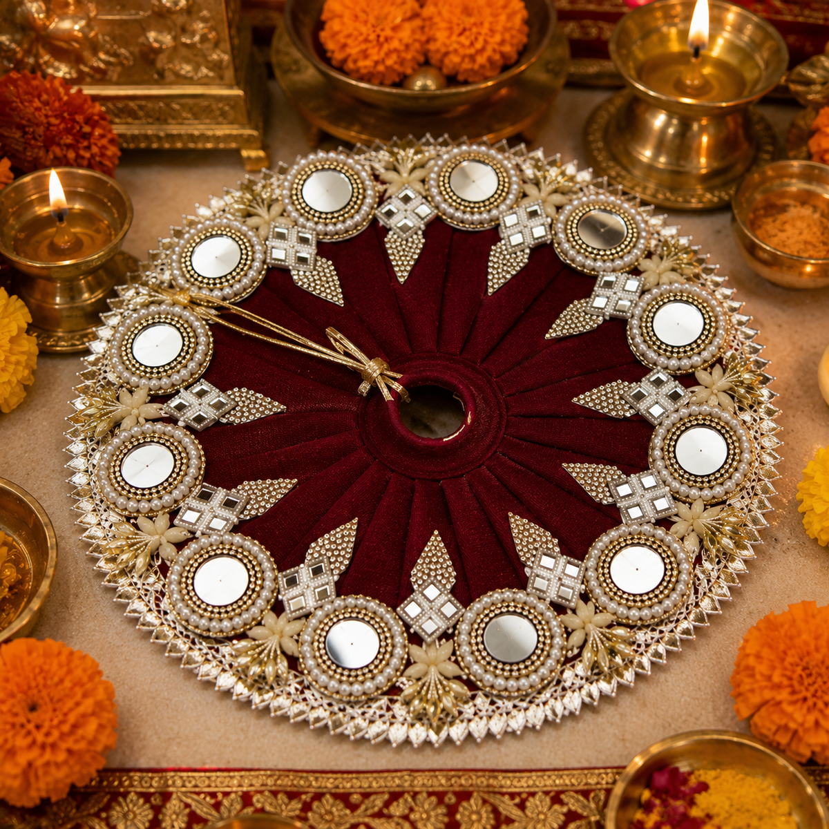 Laddu Gopal Maroon Poshak