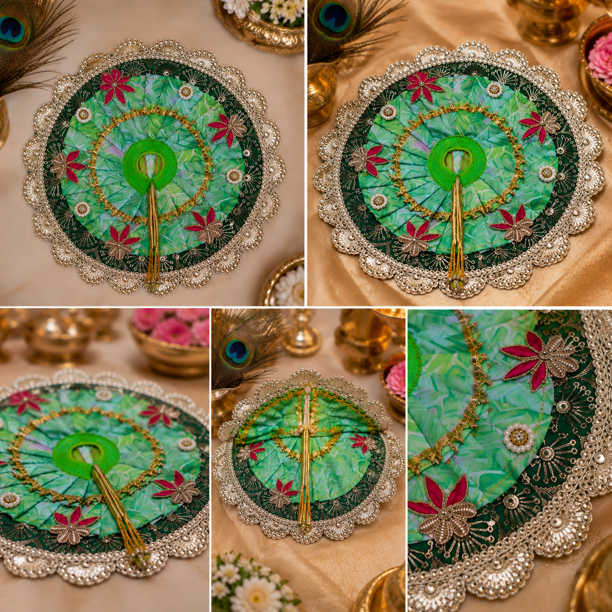 Designer Green Laddu Gopal Poshak