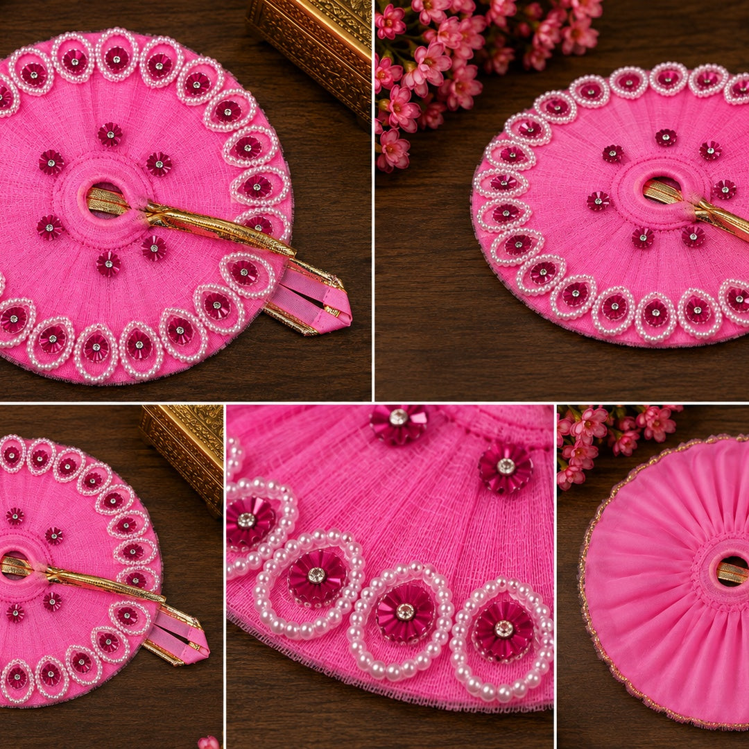 Laddu Gopal Ji Pink Designer Poshak